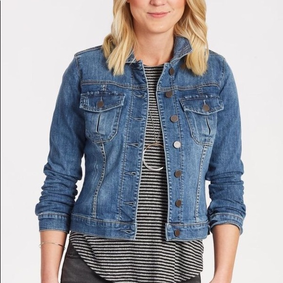 Kut from the Kloth Jackets & Blazers - KUT FROM THE KLOTH Amelia Distressed Denim Jacket